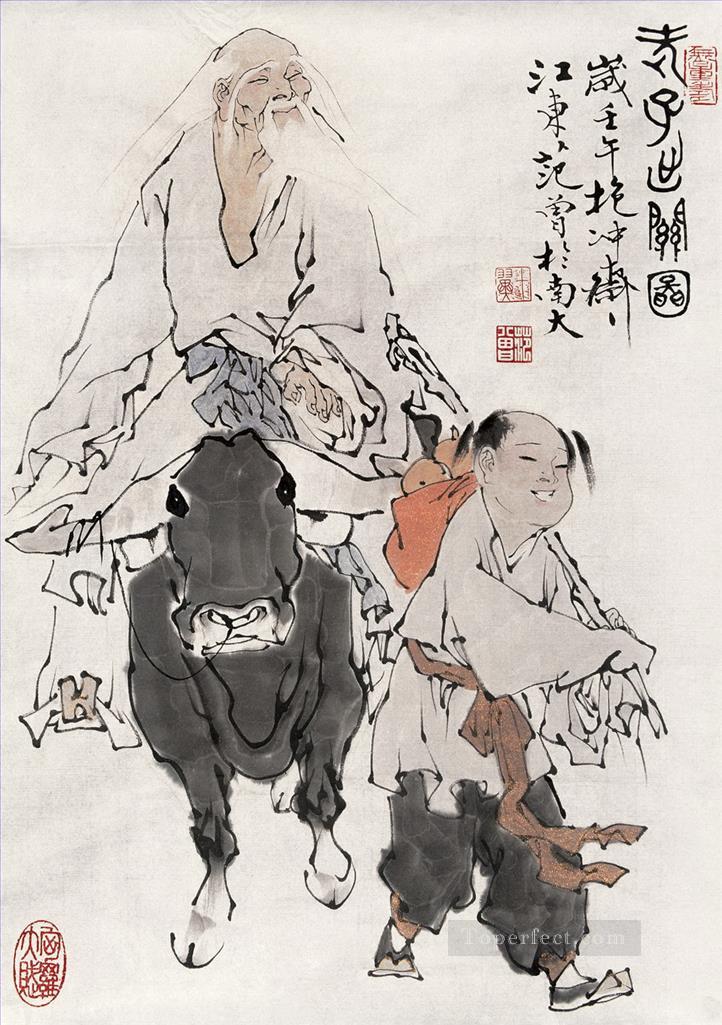 Fangzeng figures old Chinese Oil Paintings
